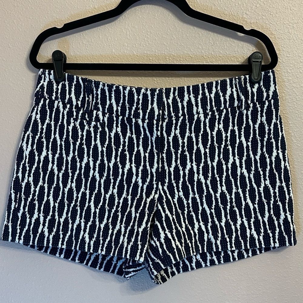Loft - Navy & White Textured Shorts 6